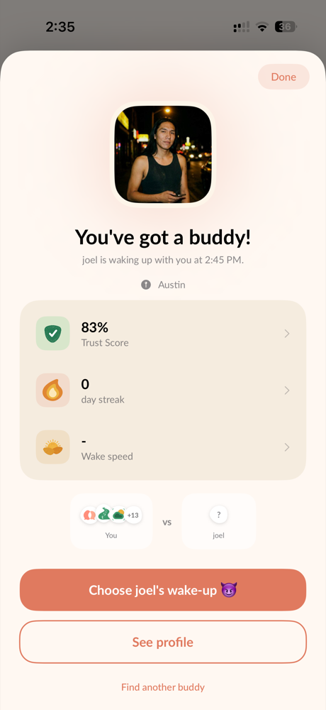 You've got a buddy screen