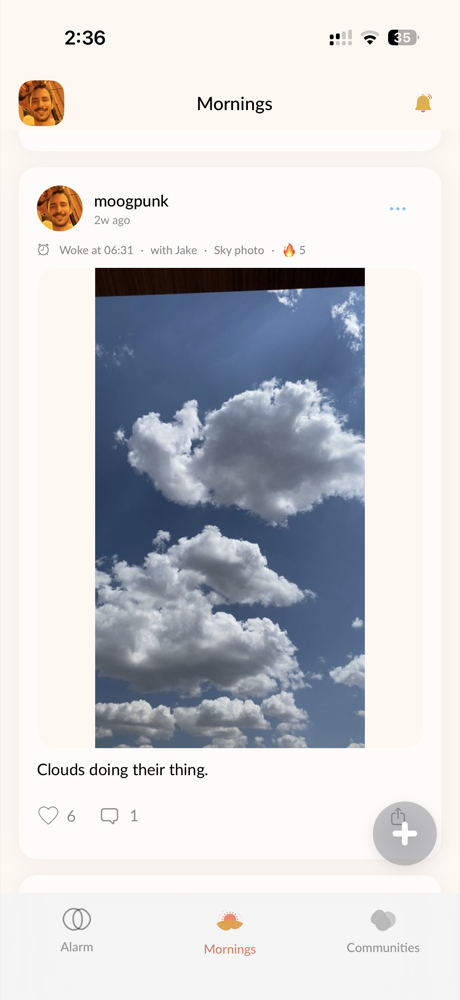 Sky photo post with a friend