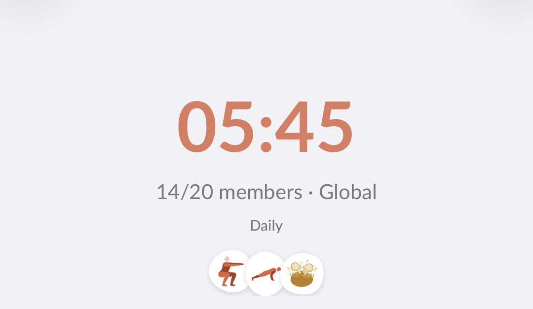 A community that wakes at 5:45, fourteen of twenty members in