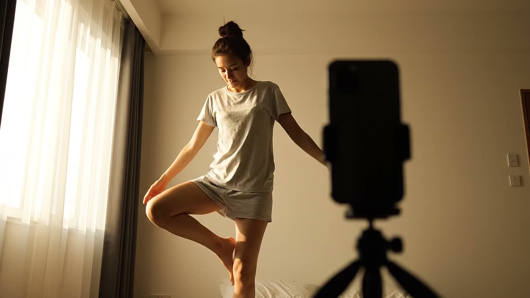 One-Leg Balance mission in the Alarm Mate app