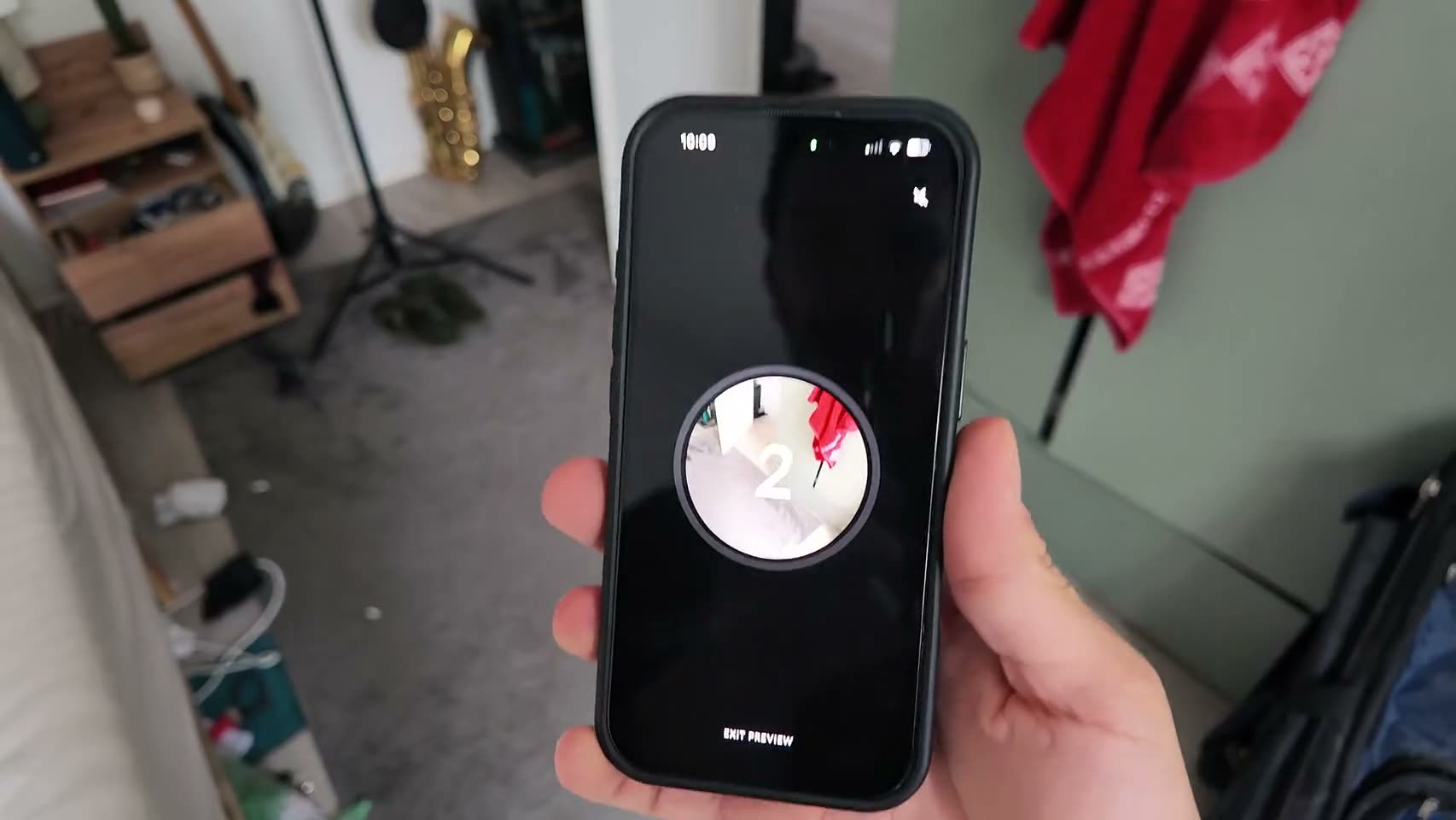 Walk Away from Bed mission in the Alarm Mate app